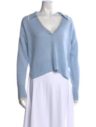 Pre-owned Veronica Beard Cashmere V-neck Sweater In Blue