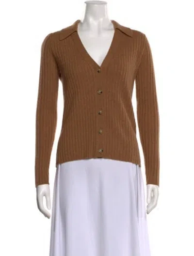 Pre-owned Veronica Beard Cashmere V-neck Sweater In Brown