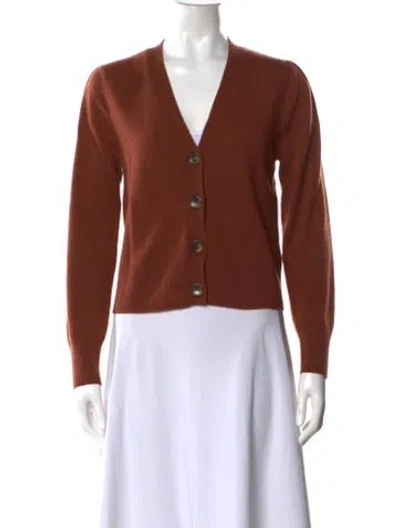 Pre-owned Veronica Beard Cashmere V-neck Sweater In Brown