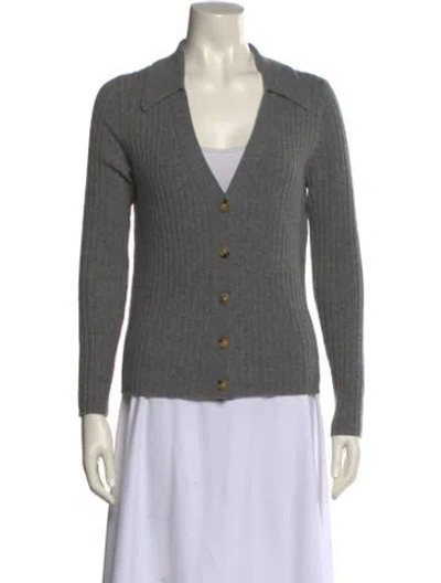 Pre-owned Veronica Beard Cashmere V-neck Sweater In Gray
