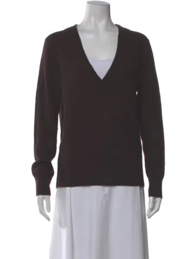 Pre-owned Veronica Beard Cashmere V-neck Sweater In Gray