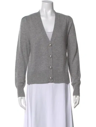 Pre-owned Veronica Beard Cashmere V-neck Sweater In Gray