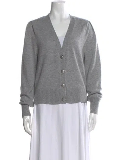 Pre-owned Veronica Beard Cashmere V-neck Sweater In Gray
