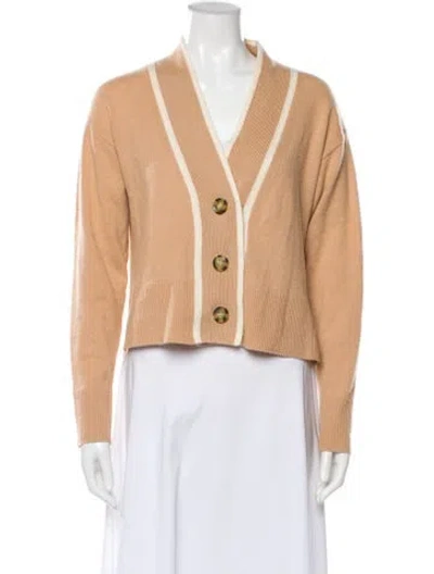 Pre-owned Veronica Beard Cashmere V-neck Sweater In Neutral