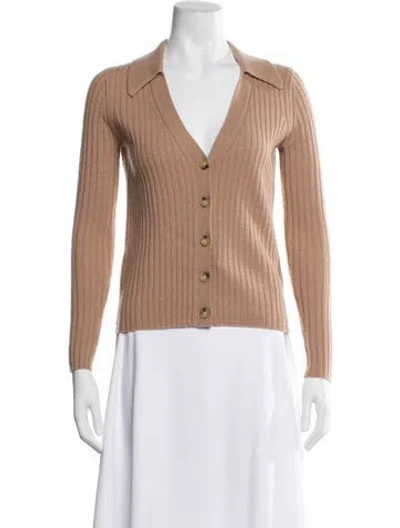 Pre-owned Veronica Beard Cashmere V-neck Sweater In Neutral
