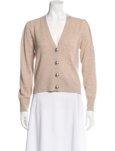 Pre-owned Veronica Beard Cashmere V-neck Sweater In Neutral