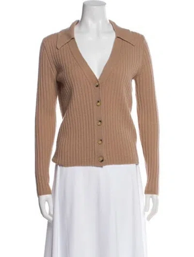 Pre-owned Veronica Beard Cashmere V-neck Sweater In Neutral