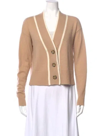 Pre-owned Veronica Beard Cashmere V-neck Sweater In Neutral
