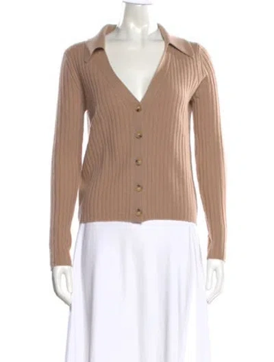 Pre-owned Veronica Beard Cashmere V-neck Sweater In Neutral