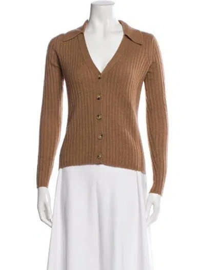 Pre-owned Veronica Beard Cashmere V-neck Sweater In Neutral