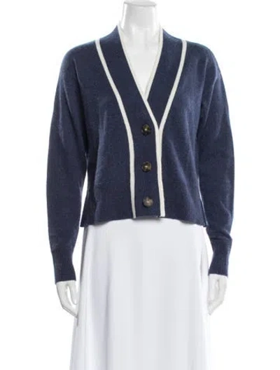 Pre-owned Veronica Beard Cashmere V-neck Sweater In Neutral
