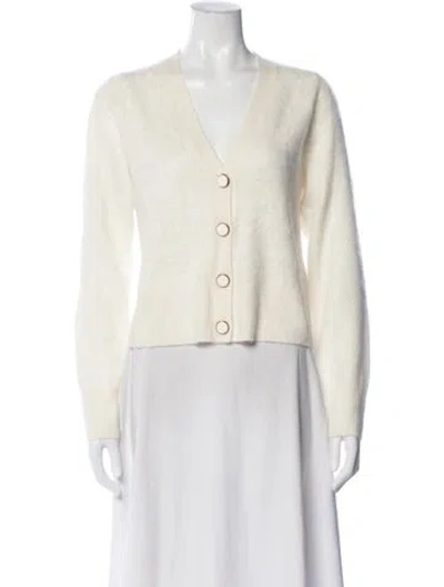 Pre-owned Veronica Beard Cashmere V-neck Sweater In Neutral