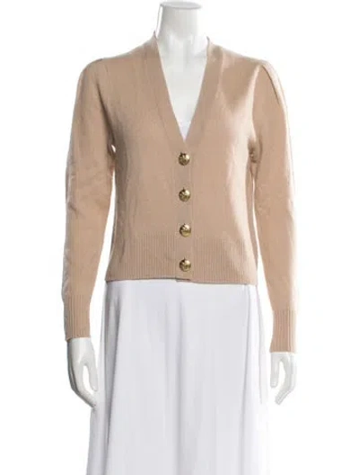 Pre-owned Veronica Beard Cashmere V-neck Sweater In Neutral