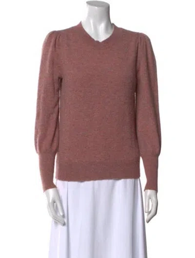 Pre-owned Veronica Beard Cashmere V-neck Sweater In Pink