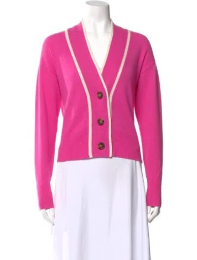 Pre-owned Veronica Beard Cashmere V-neck Sweater In Pink