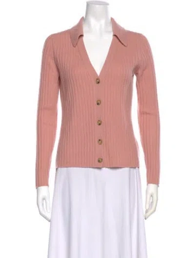 Pre-owned Veronica Beard Cashmere V-neck Sweater In Pink