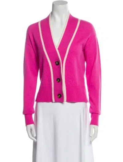Pre-owned Veronica Beard Cashmere V-neck Sweater In Pink