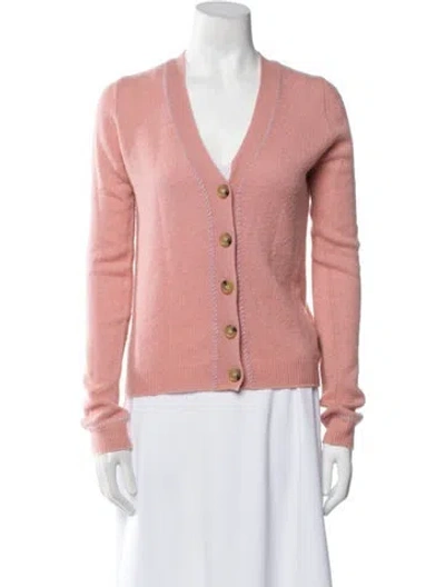 Pre-owned Veronica Beard Cashmere V-neck Sweater In Pink