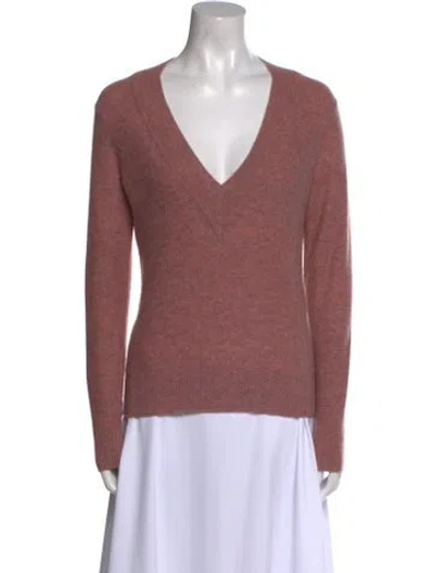 Pre-owned Veronica Beard Cashmere V-neck Sweater In Pink