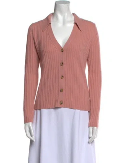 Pre-owned Veronica Beard Cashmere V-neck Sweater In Pink