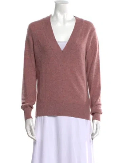 Pre-owned Veronica Beard Cashmere V-neck Sweater In Pink