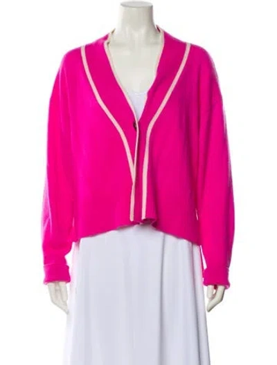 Pre-owned Veronica Beard Cashmere V-neck Sweater In Pink