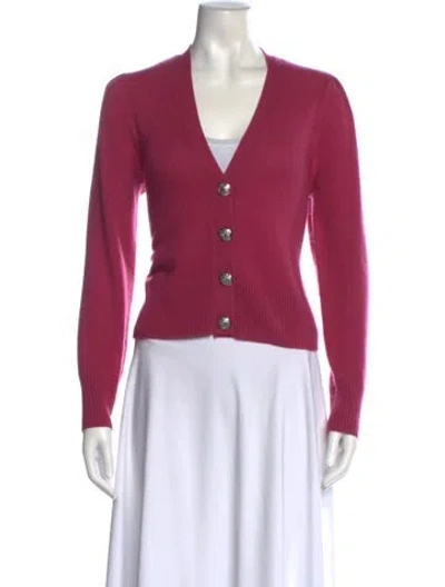 Pre-owned Veronica Beard Cashmere V-neck Sweater In Pink