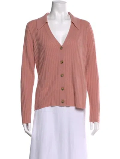 Pre-owned Veronica Beard Cashmere V-neck Sweater In Pink