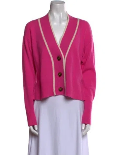 Pre-owned Veronica Beard Cashmere V-neck Sweater In Pink