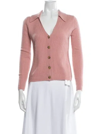 Pre-owned Veronica Beard Cashmere V-neck Sweater In Pink