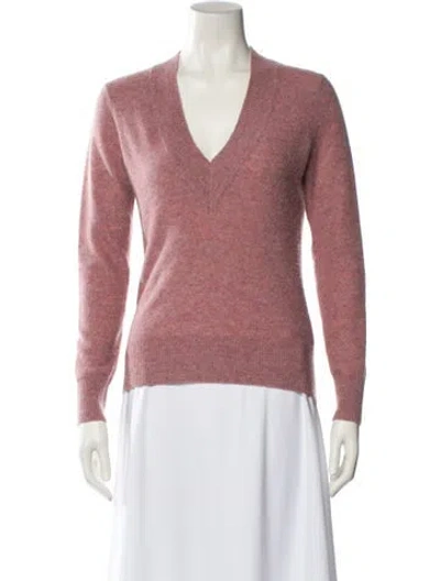 Pre-owned Veronica Beard Cashmere V-neck Sweater In Pink