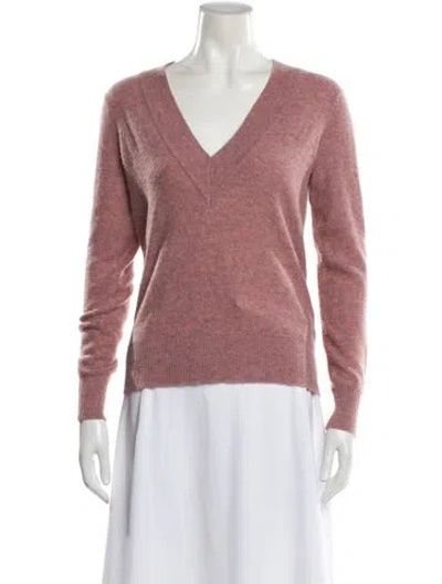 Pre-owned Veronica Beard Cashmere V-neck Sweater In Pink