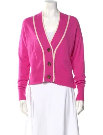 Pre-owned Veronica Beard Cashmere V-neck Sweater In Pink