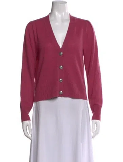 Pre-owned Veronica Beard Cashmere V-neck Sweater In Pink