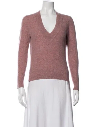 Pre-owned Veronica Beard Cashmere V-neck Sweater In Pink