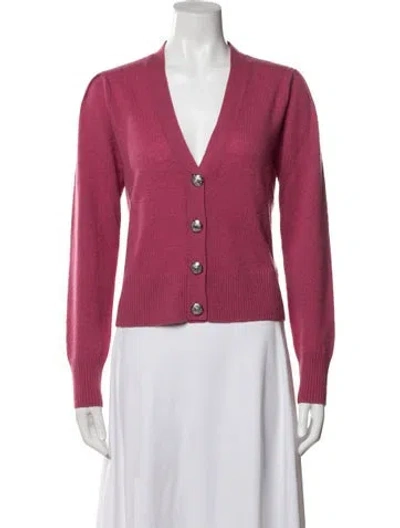 Pre-owned Veronica Beard Cashmere V-neck Sweater In Pink
