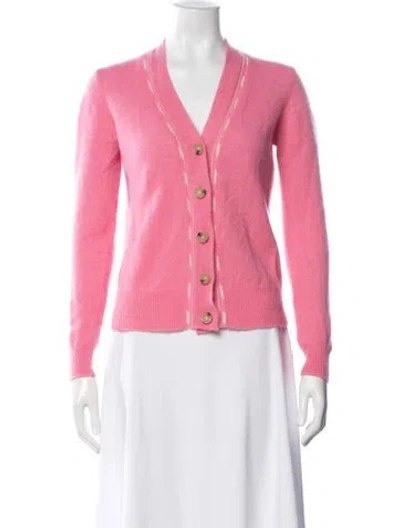 Pre-owned Veronica Beard Cashmere V-neck Sweater In Pink
