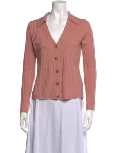 Pre-owned Veronica Beard Cashmere V-neck Sweater In Pink