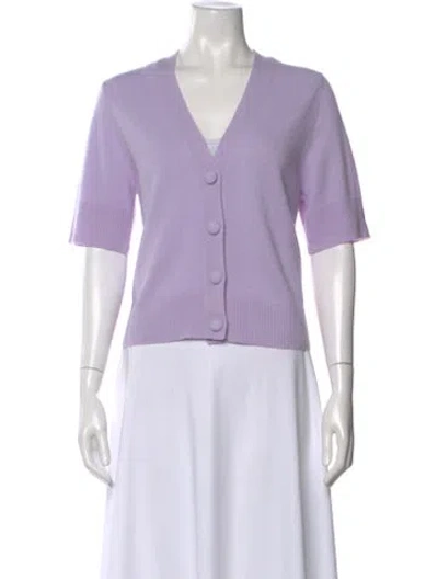 Pre-owned Veronica Beard Cashmere V-neck Sweater In Purple