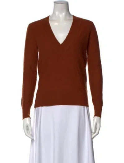 Pre-owned Veronica Beard Cashmere V-neck Sweater In Red