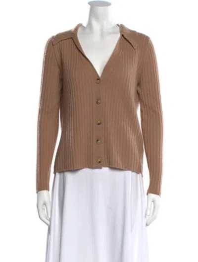 Pre-owned Veronica Beard Cashmere V-neck Sweater W/ Tags In Neutral