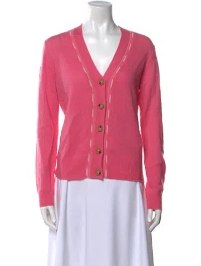 Pre-owned Veronica Beard Cashmere V-neck Sweater W/ Tags In Pink