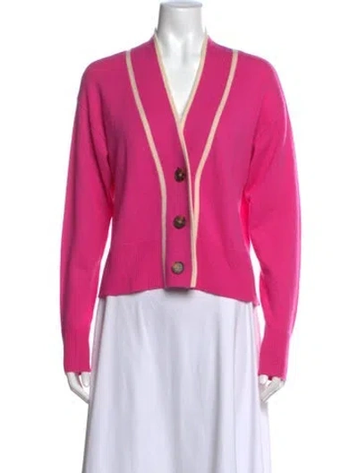 Pre-owned Veronica Beard Cashmere V-neck Sweater W/ Tags In Pink