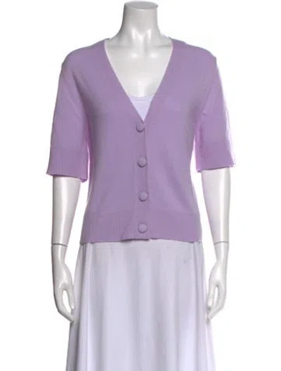 Pre-owned Veronica Beard Cashmere V-neck Sweater W/ Tags In Purple