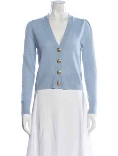 Pre-owned Veronica Beard Cashmere V-neck Sweater In White