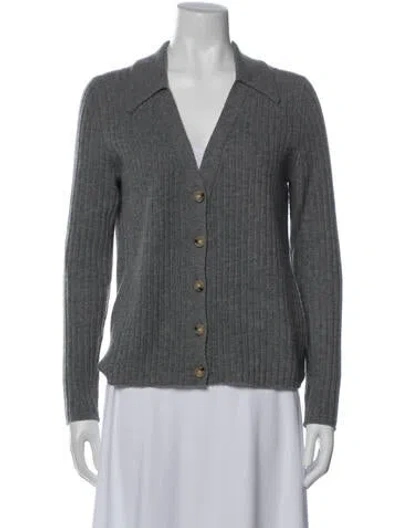 Pre-owned Veronica Beard Cashmere V-neck Sweater In White