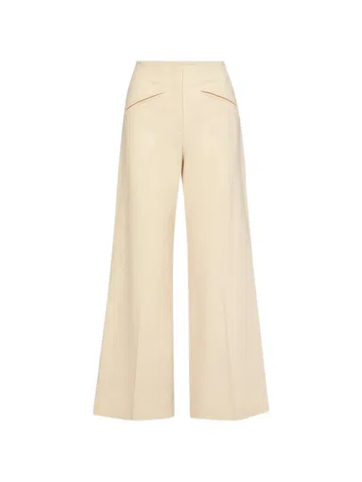 Veronica Beard Cassidee High-waisted Wide-leg Trousers In Neutral