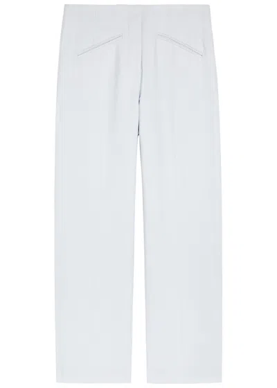 Veronica Beard Cassidee Wide-leg Twill Trousers In Blue