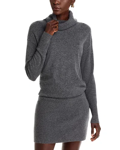 Veronica Beard Cassidy Merino Wool And Cashmere-blend Turtleneck Mini Dress In Charcoal
