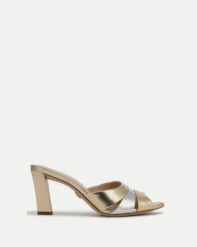 VERONICA BEARD CASSIEL METALLIC SLIDE SANDAL